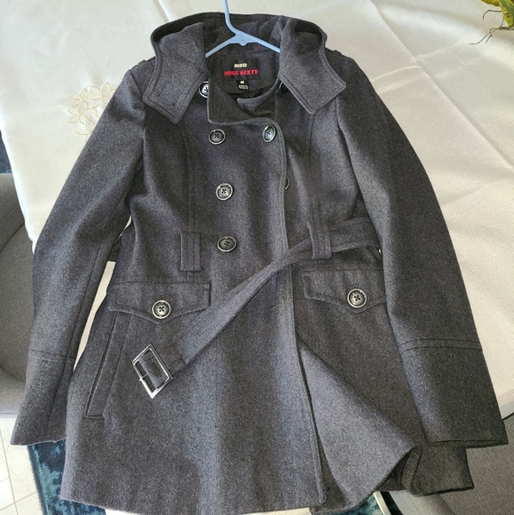Miss Sixty Belted Gray Coat - Picture 4 of 5